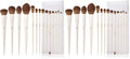 Jessup Makeup Brushes 14Pcs Makeup Brush Set Premium Synthetic Powder Foundation Contour Blush Concealer Eye Shadow Blending Liner Make Up Brush Kit Light Grey T329