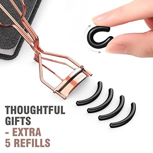 Eyelash Curler with Comb, Professional Volumizing Lash Lift Curler Kit