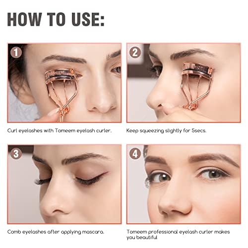 Eyelash Curler with Comb, Professional Volumizing Lash Lift Curler Kit