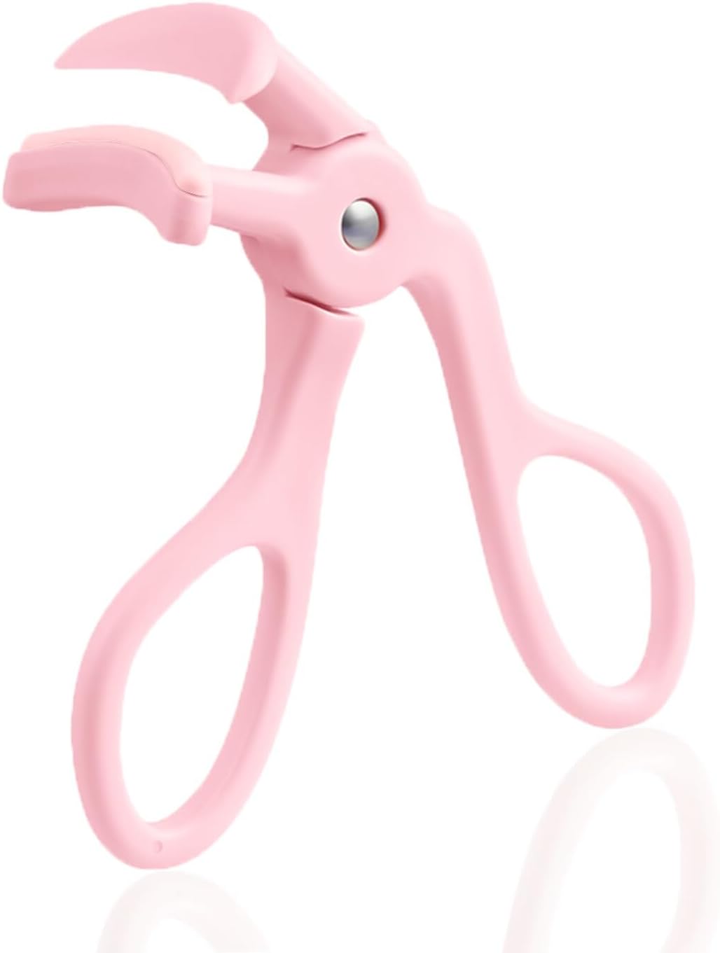 Eyelash Curlers, Plastic Eyelash Curler Eye Lash Curler with Silicone Refill Pads Premium Cute Lash Curler for No Pinching or Pulling Small Makeup Tool for Women & Girls, Pink