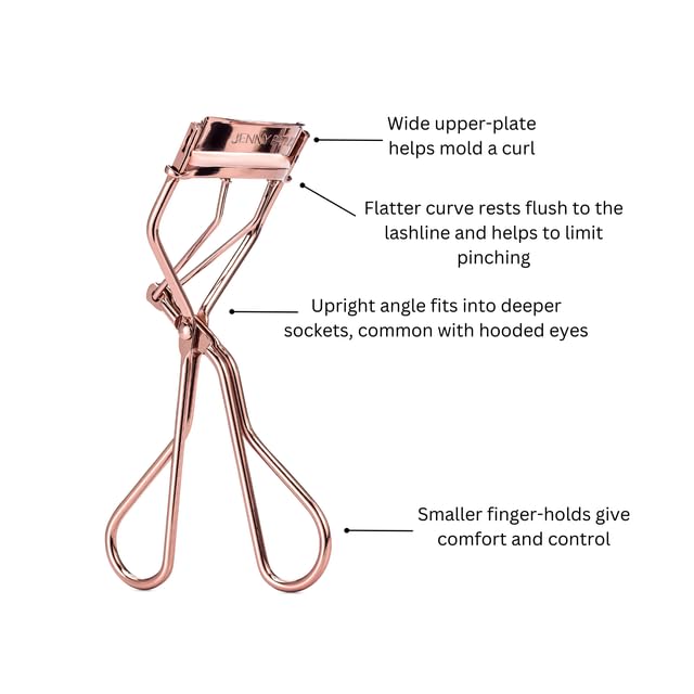 Jenny Patinkin The Big Reveal ® Eyelash Curler for Hooded Eyes, Deep Set Eyes – Precision & Professional Eyelash Curler for Difficult Eye Shapes with Replacement Silicone Pad, Nickel Free