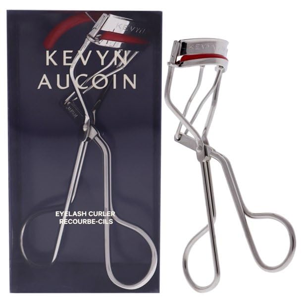 Kevyn Aucoin The Eyelash Curler: Easy use. Long-lasting curl of lashes effect. Wide opening. Stainless steel with two red lash cushions. Pro makeup artist tool for before & after mascara application