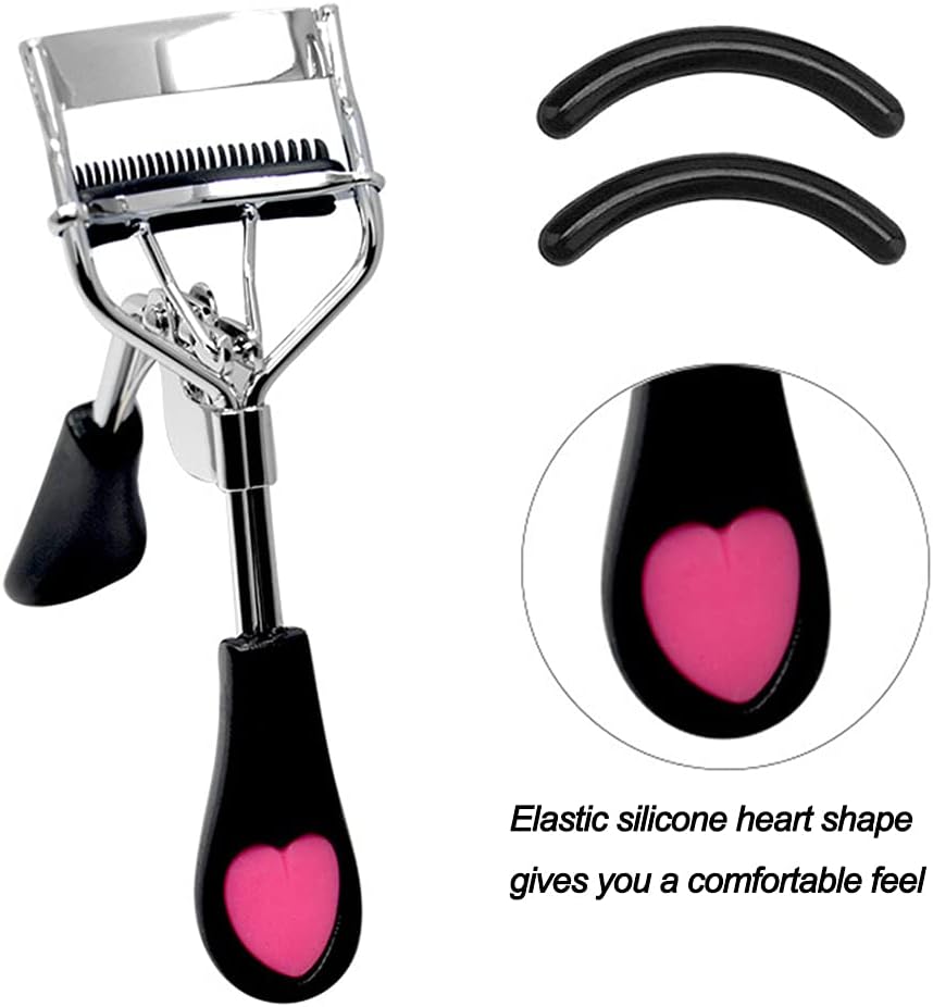 Dr.Pedi Eyelash Curlers with Comb Professional Makeup Tool with Eyelash Curler Refills Pads Pinch