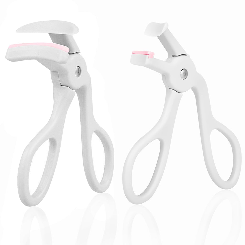 2 Style Eyelash Curler - Lash Curler with 2 Extra Silicone Replacement Pads, Achieve Perfect Curls in 5 Seconds - Quick Natural Curling for Long Lasting (Pink)