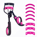 Eyelash Curlers with Comb IMMER LIEBEN Lash Curler with 5 Replacement Refills, 3 Combs, 10 Seconds Curl and Lifted Lashes Black and Purple