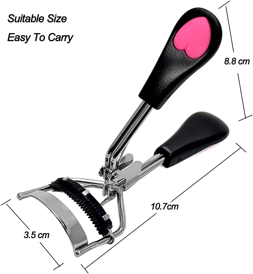 Dr.Pedi Eyelash Curlers with Comb Professional Makeup Tool with Eyelash Curler Refills Pads Pinch