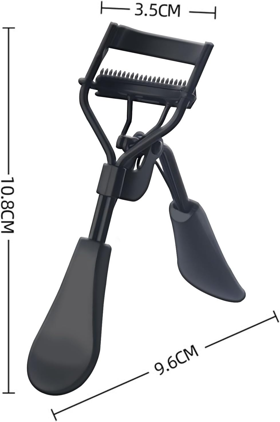 Eyelash Curler for Hooded Eyes,Lash Curle with Built-in Comb and 2 PCS Additional Rubber Replacement Pad,Lifts and Defines