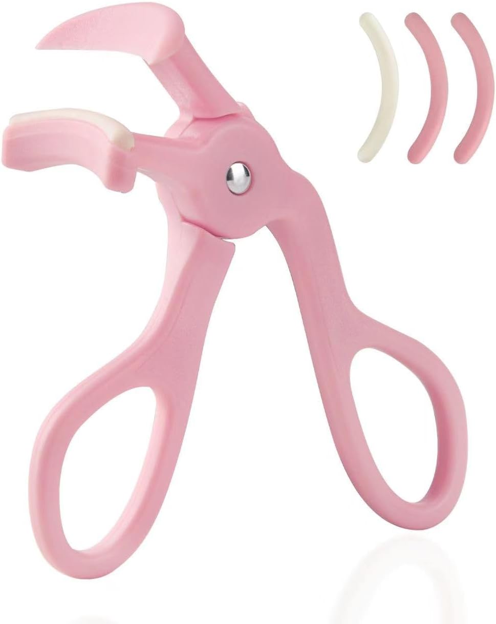 Eyelash Curlers，Eyelash Curler with 2 Silicone Refill Pads ，Eyelash Curler for No Pinching or Pulling，Curl Eyelashes & Lash Lift in Seconds，Lash Curler Makeup Tool for Women (Pink)