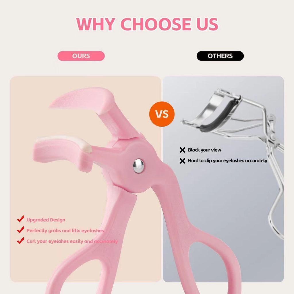 Eyelash Curlers，Eyelash Curler with 2 Silicone Refill Pads ，Eyelash Curler for No Pinching or Pulling，Curl Eyelashes & Lash Lift in Seconds，Lash Curler Makeup Tool for Women (Pink)