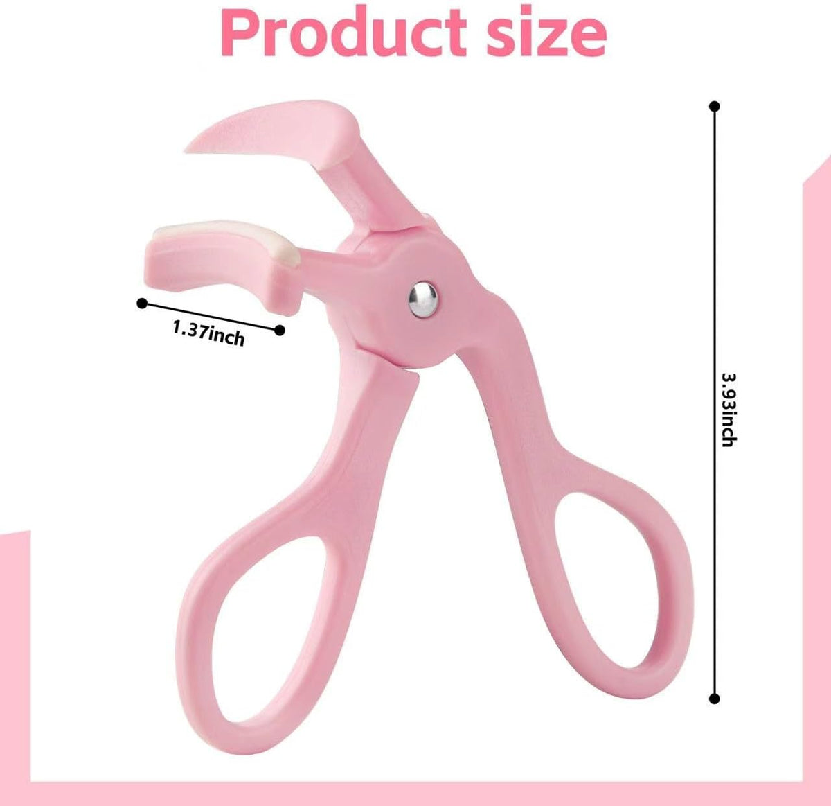 Eyelash Curlers，Eyelash Curler with 2 Silicone Refill Pads ，Eyelash Curler for No Pinching or Pulling，Curl Eyelashes & Lash Lift in Seconds，Lash Curler Makeup Tool for Women (Pink)