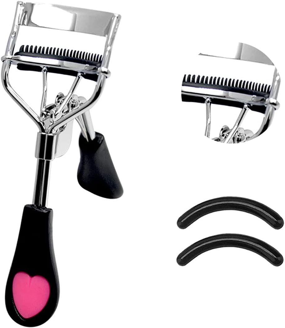 Dr.Pedi Eyelash Curlers with Comb Professional Makeup Tool with Eyelash Curler Refills Pads Pinch