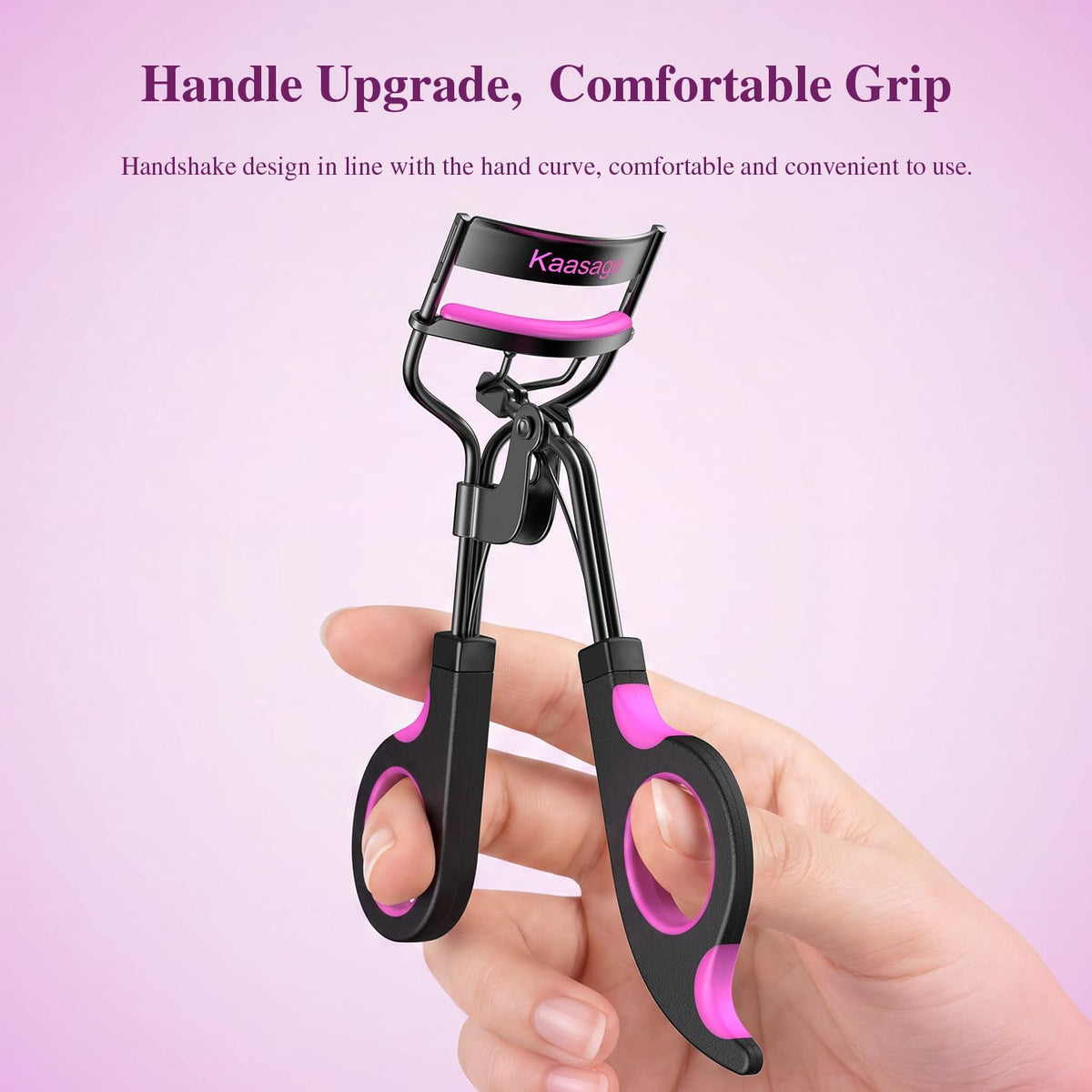 Kaasage Eyelash Curler with Pads, Achieve Perfect Curls in 5 Seconds