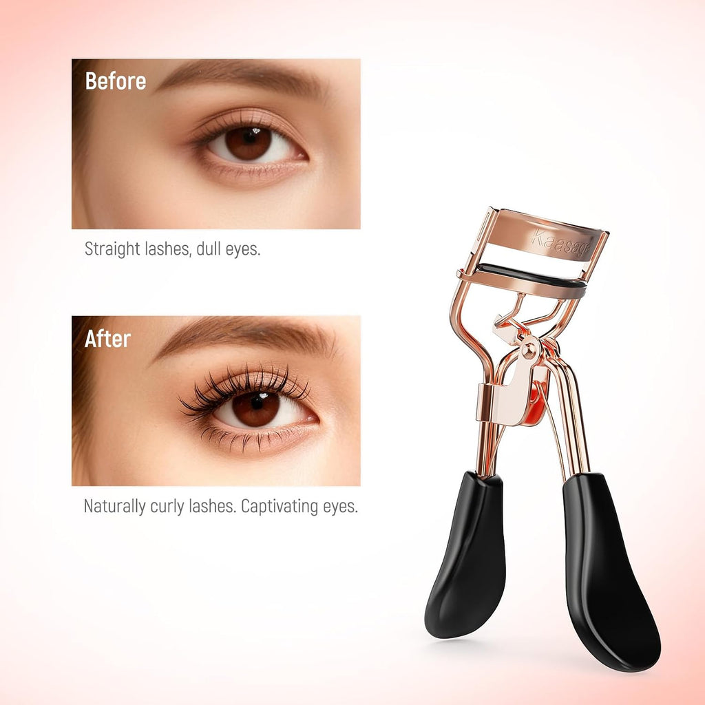 Kaasage Eyelash Curler, Professional Stainless Steel Makeup Eyelash Tool