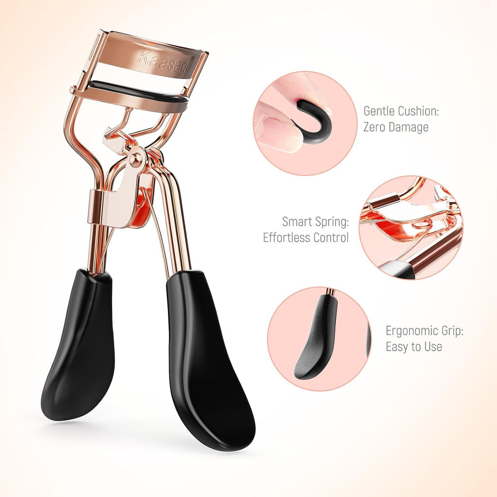Kaasage Eyelash Curler, Professional Stainless Steel Makeup Eyelash Tool