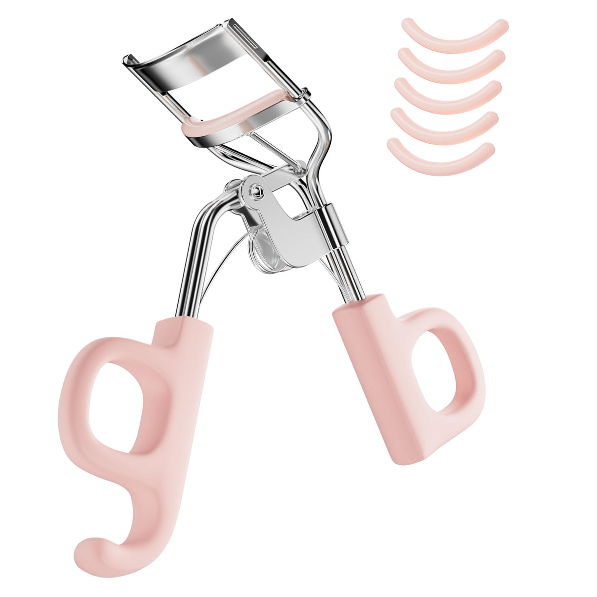 Eyelash Curler, Stainless Steel Lash Curler with 5 Silicone Replacement Pad