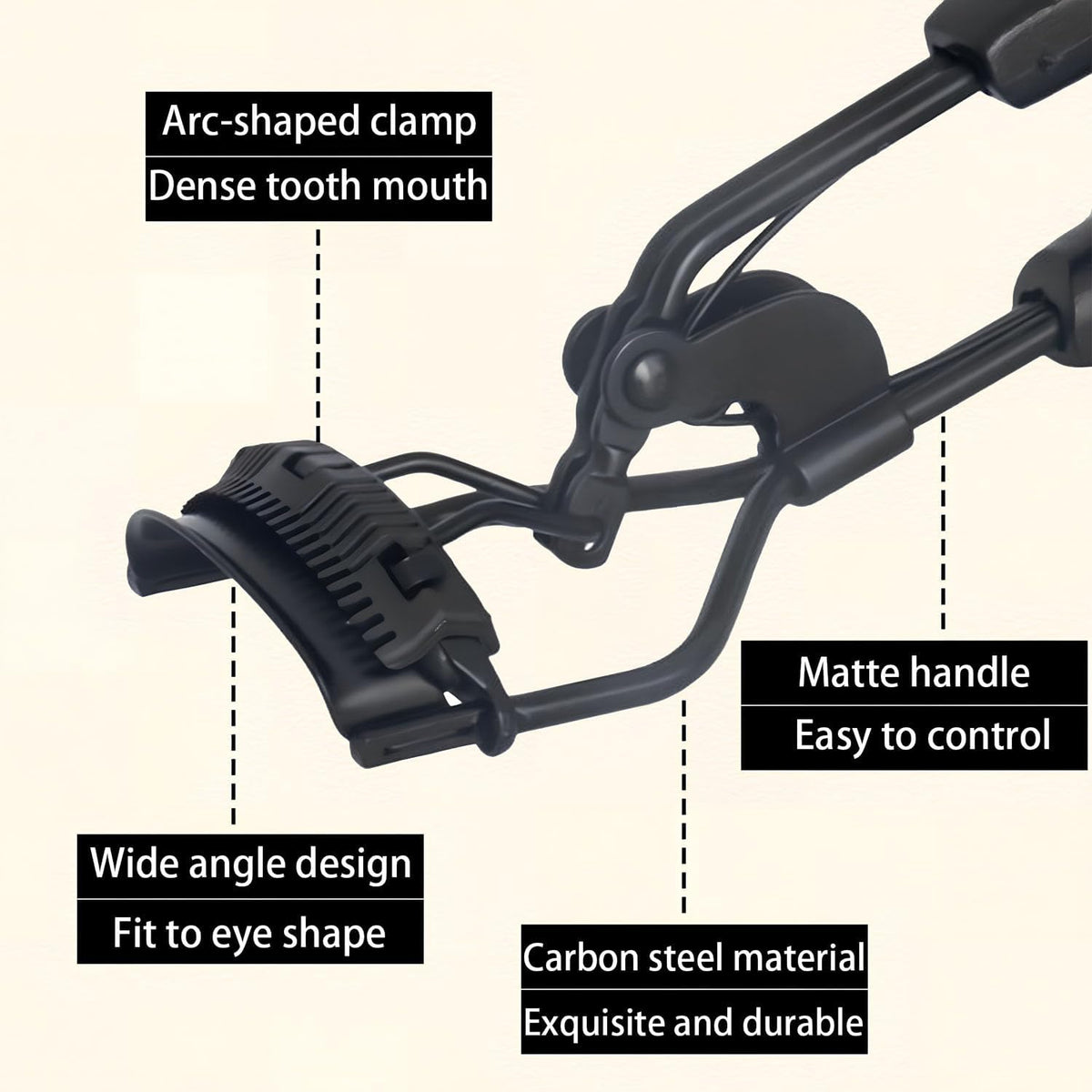 Eyelash Curler for Hooded Eyes,Lash Curle with Built-in Comb and 2 PCS Additional Rubber Replacement Pad,Lifts and Defines