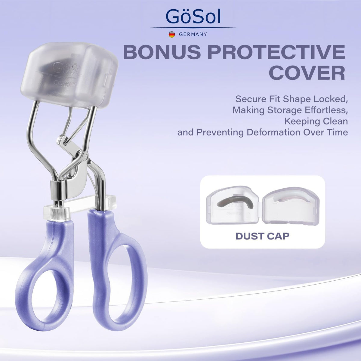 Eyelash Curler w/3 Refill Pads (Soft/Medium/Firm), Professional Lash Curler