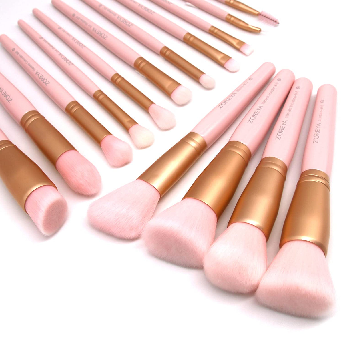 Raffaello Makeup Brushes 15Pcs Makeup Brush Set Premium Synthetic Bristles