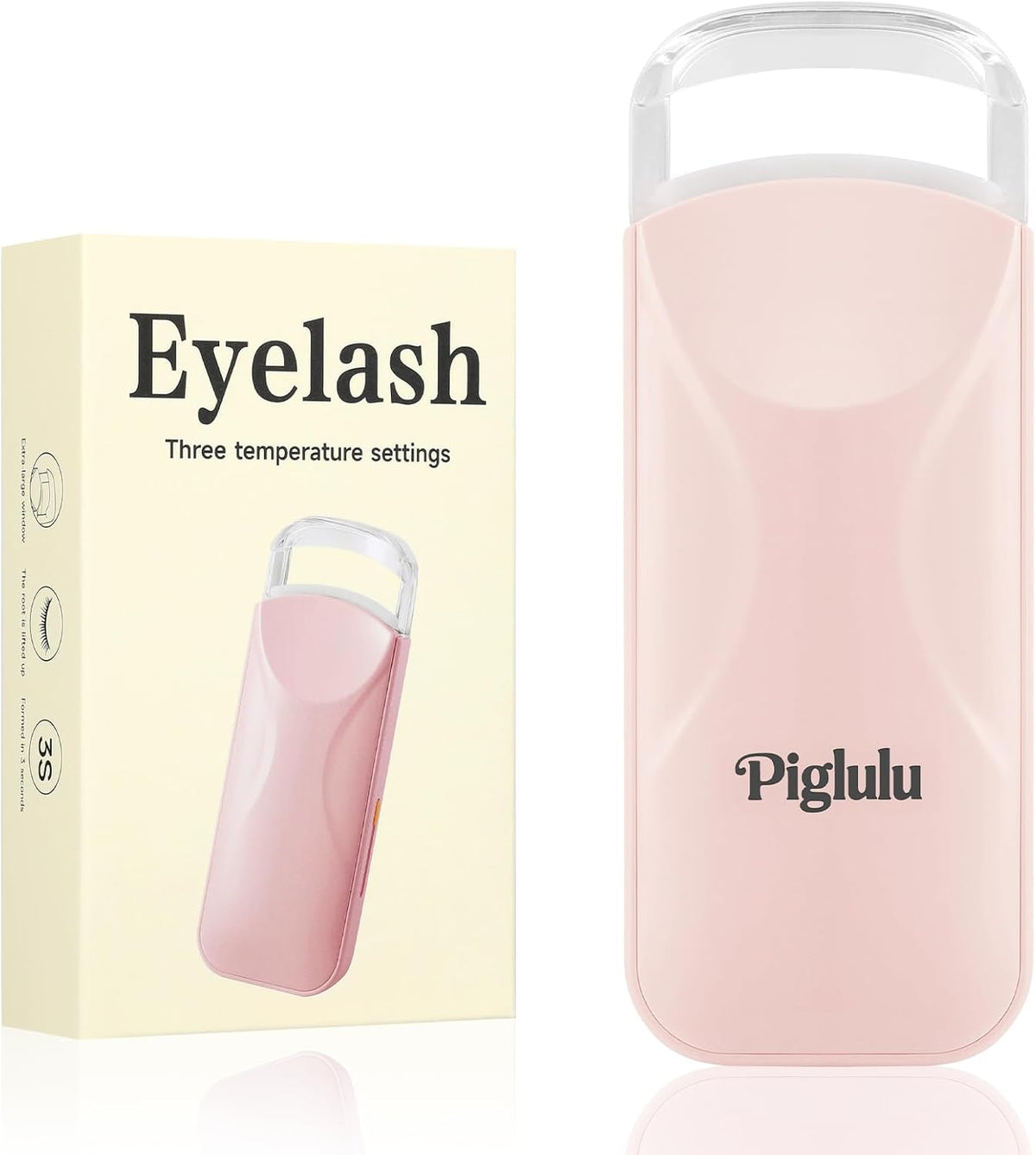 Heated Eyelash Curler,3-Level Temp Mini Travel Electric Lash Curler 10s Heat-3s Curl-24h Hold for Women with Anti-Burn Silicone Pad, Portable Type-C Charging for Long-Lasting Natural Effortless Curves