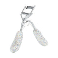 Bling Rhinestone Eyelash Curlers Stainless Steel Natural and Long Lasting Eyelash Fit for All Eye Shape Curved Lash Curler (Pink)