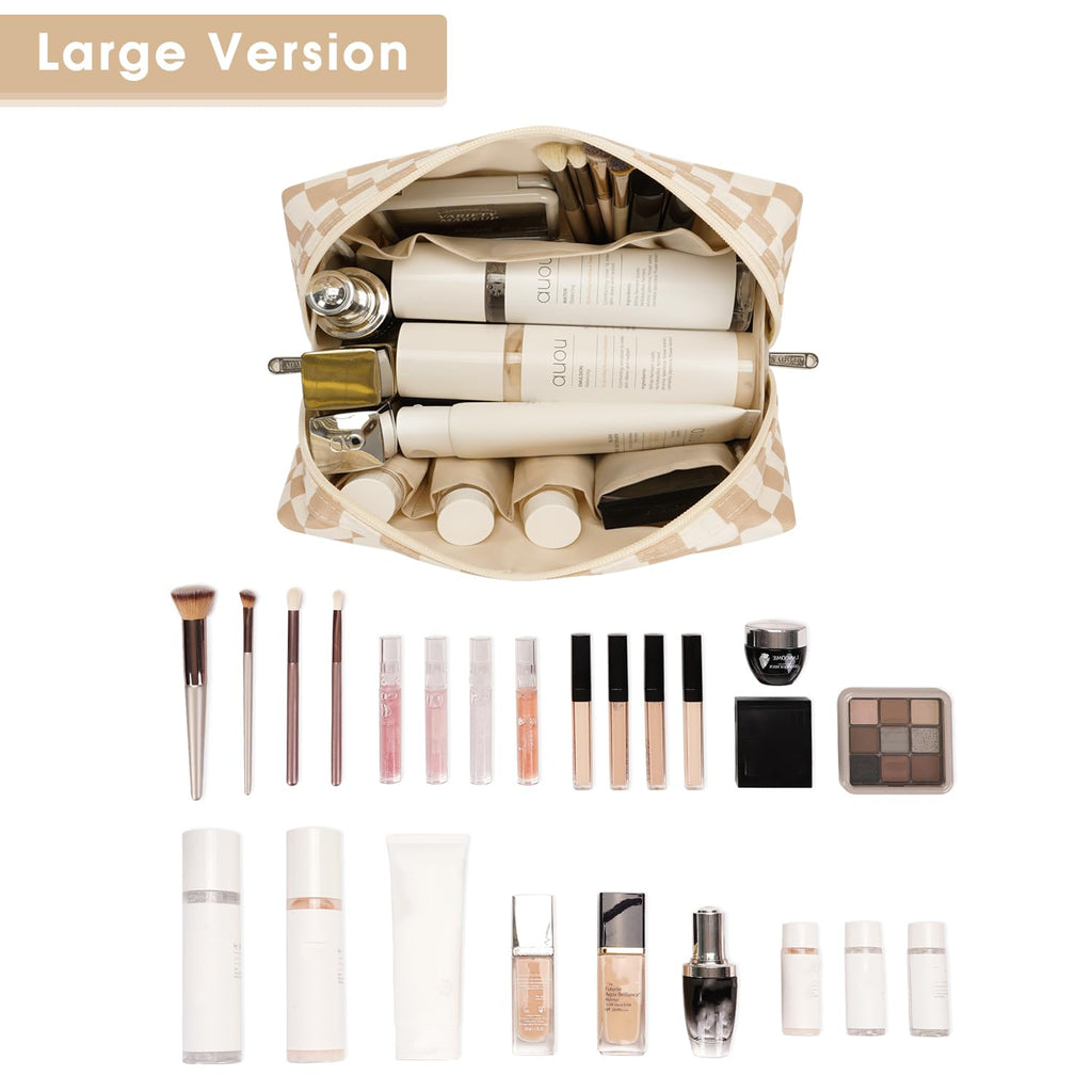 Narwey Makeup Bag Travel Toiletry Bag, Cosmetic Bag for Women Girls