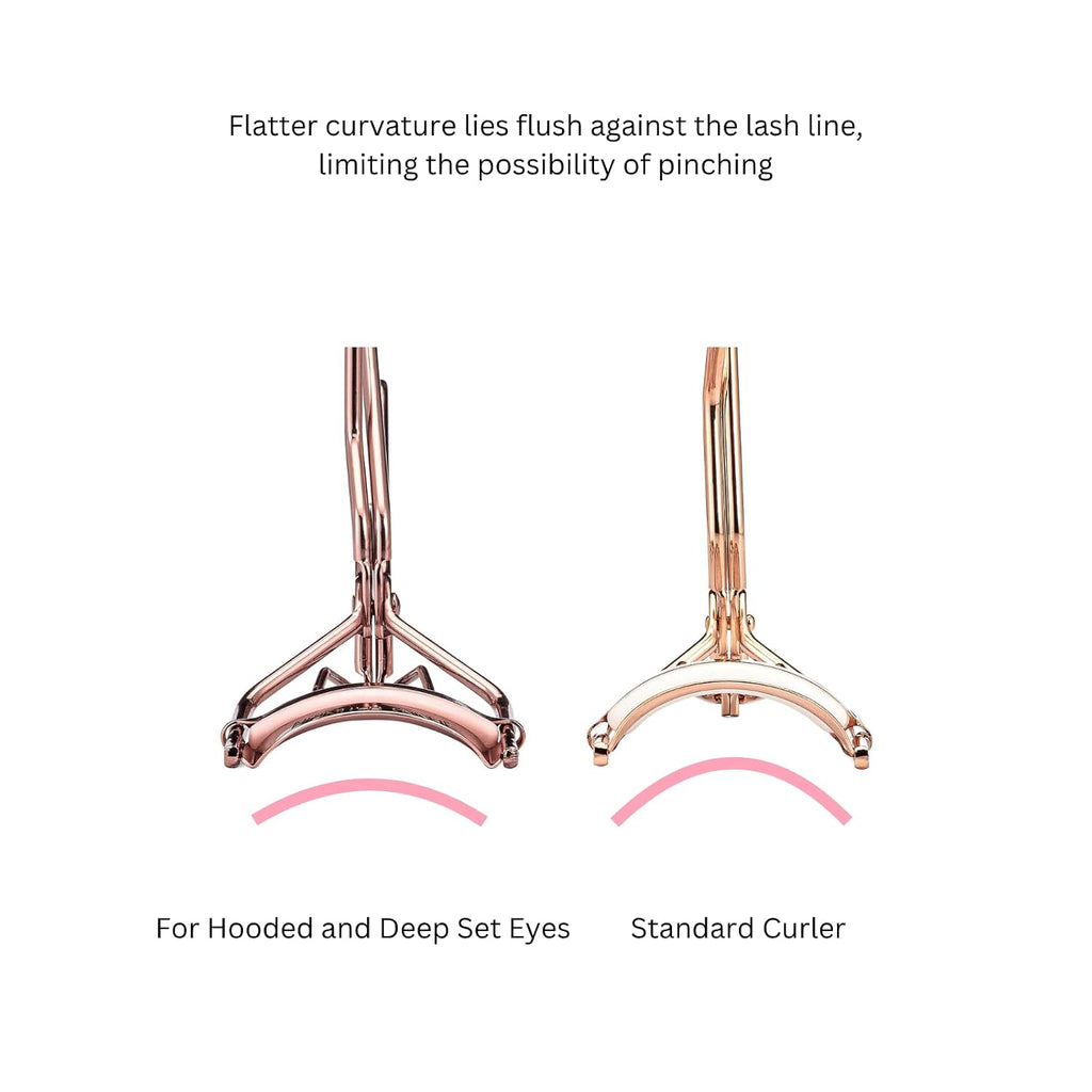 Jenny Patinkin The Big Reveal ® Eyelash Curler for Hooded Eyes, Deep Set Eyes – Precision & Professional Eyelash Curler for Difficult Eye Shapes with Replacement Silicone Pad, Nickel Free