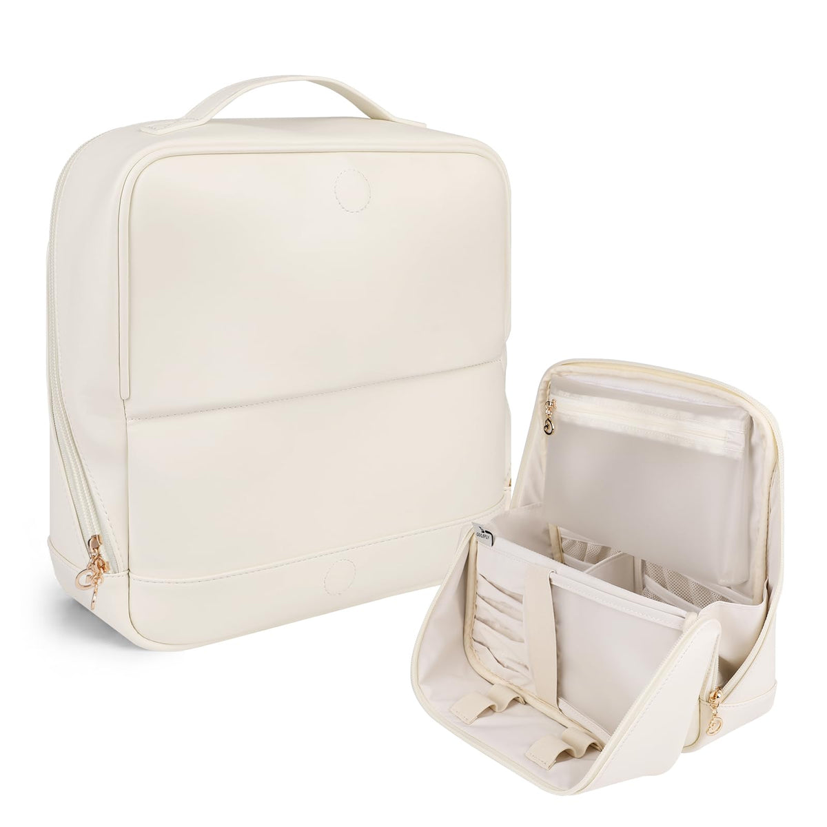 GIVLEFLY Standing Makeup Bag for Women, Large Travel Cosmetic Organizer
