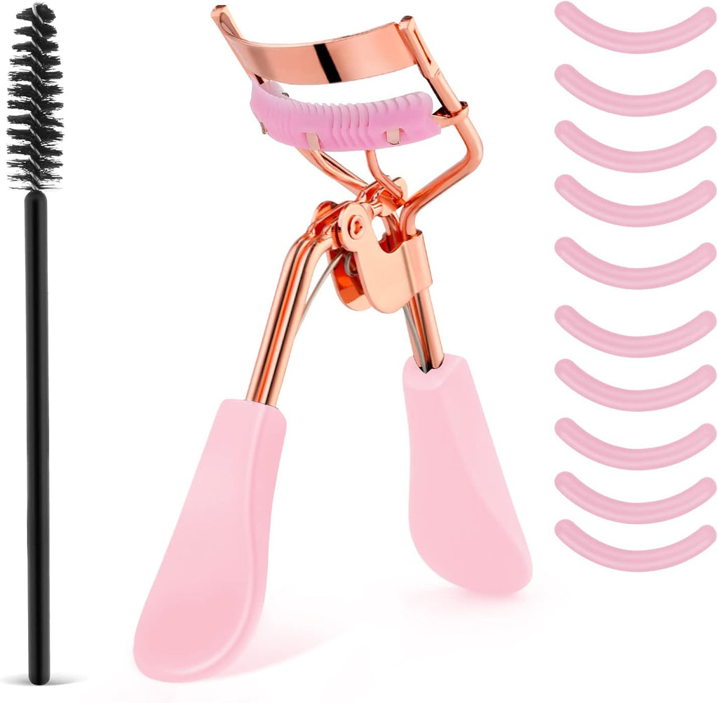 WLLHYF 10 Replacement Eyelash Curler Kit, Eye Lashes Curler (Pink)