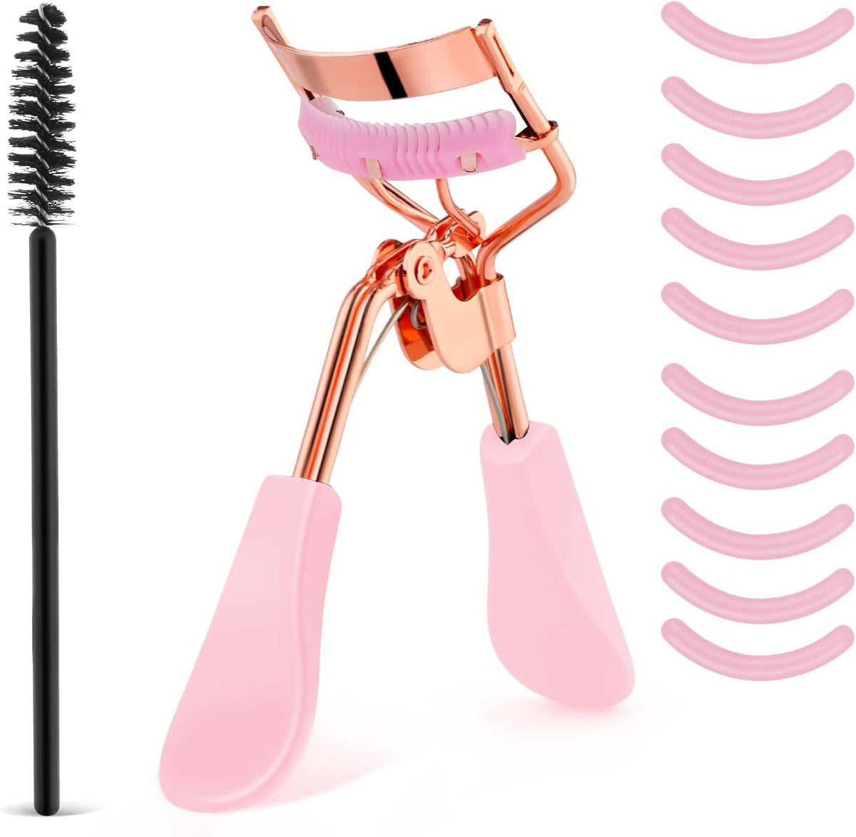 WLLHYF 10 Replacement Eyelash Curler Kit, Eye Lashes Curler (Pink)