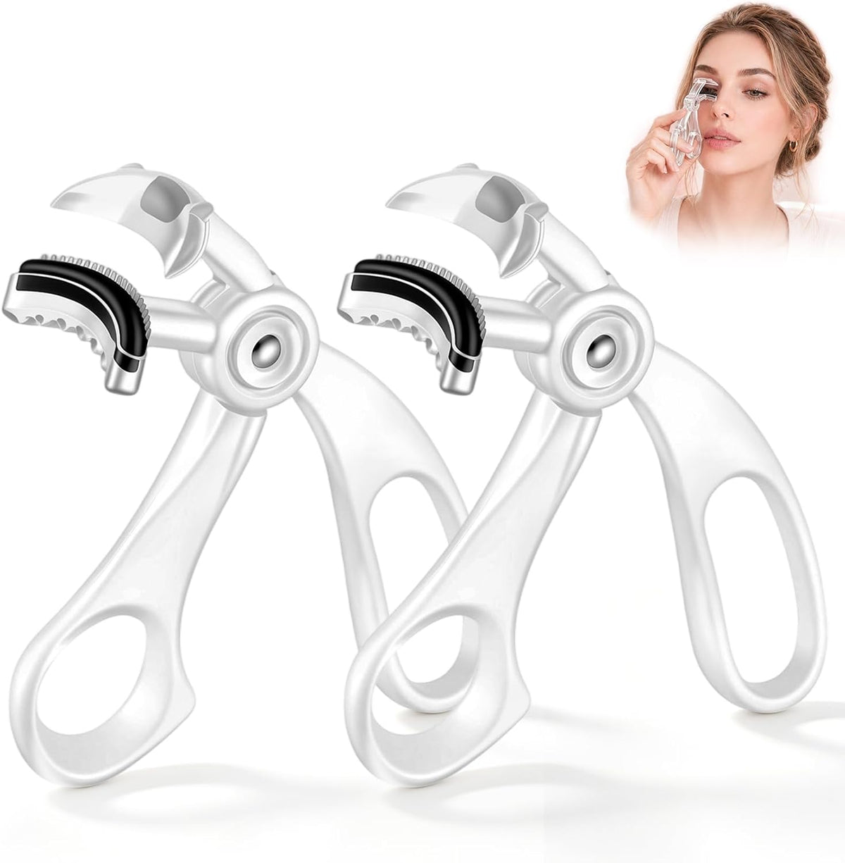 Wide-Angle Eyelash Curler with Comb, 2026 Upgraded Eye Lash Curler for Any Eye Shapes