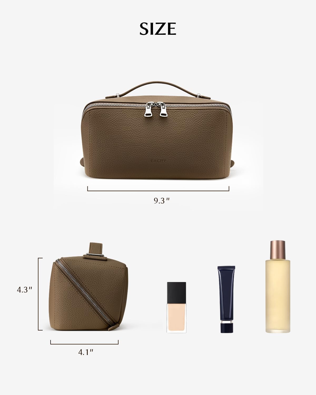 EACHY Travel Makeup Bag Organizer, Toiletry Bag for Women, Cosmetic Pouch