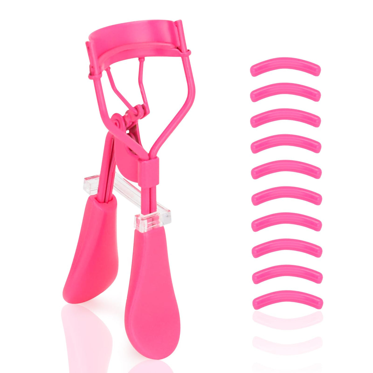 Eyelash Curler with Pads, Lash Curler 2 Pcs with 10 Extra Silicone Replacement Pads, Comfortable Grip for Effortless Curling – Eyelashes for The Perfect Eye Contour (Hyacinth Purple)