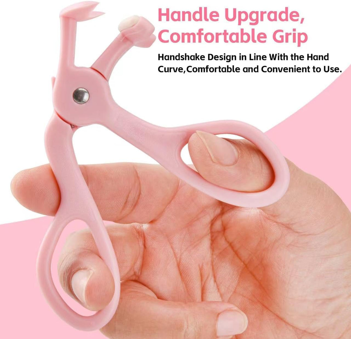 Eyelash Curlers，Eyelash Curler with 2 Silicone Refill Pads ，Eyelash Curler for No Pinching or Pulling，Curl Eyelashes & Lash Lift in Seconds，Lash Curler Makeup Tool for Women (Pink)