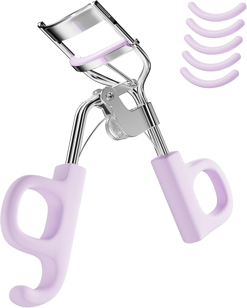 Eyelash Curler, Stainless Steel Lash Curler with 5 Silicone Replacement Pad