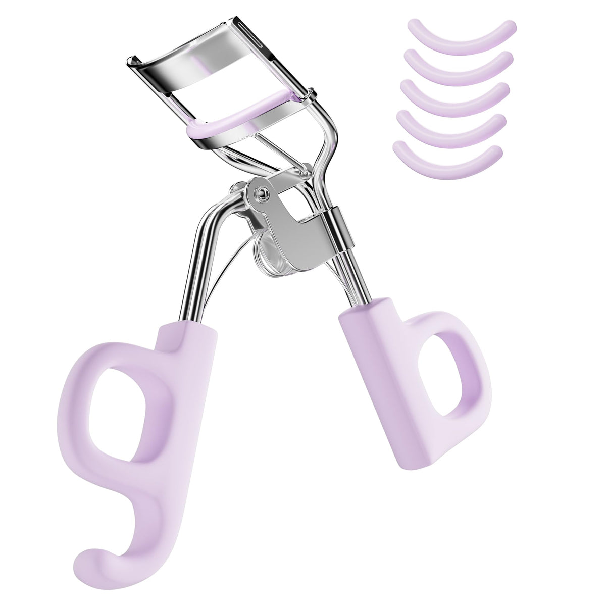 Eyelash Curler, Stainless Steel Lash Curler with 5 Silicone Replacement Pad