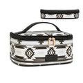 Wrangler Travel Makeup Bag 2pcs Set Cosmetic Bag with Makeup Brush Holder