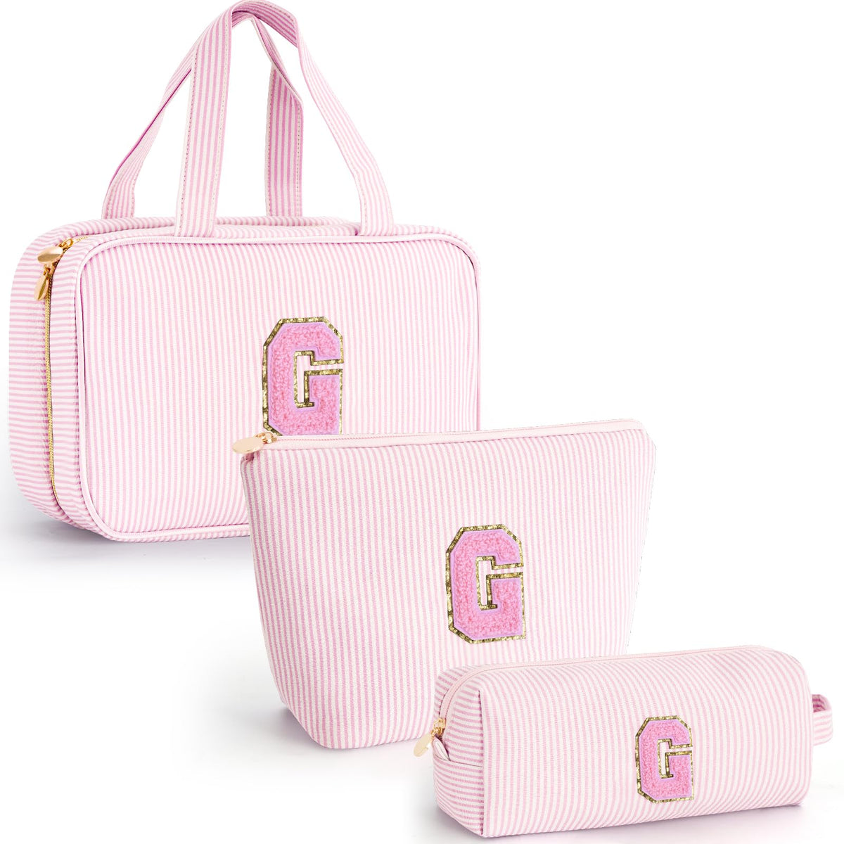 Gifts for Teen Girls Women - Personalized Toiletry Bag Initial Makeup Bag | Travel Cosmetic Bag | 8 9 10 11 12 13 14 15 16 Years Old Girl Gift Trendy Stuff - Blue A
