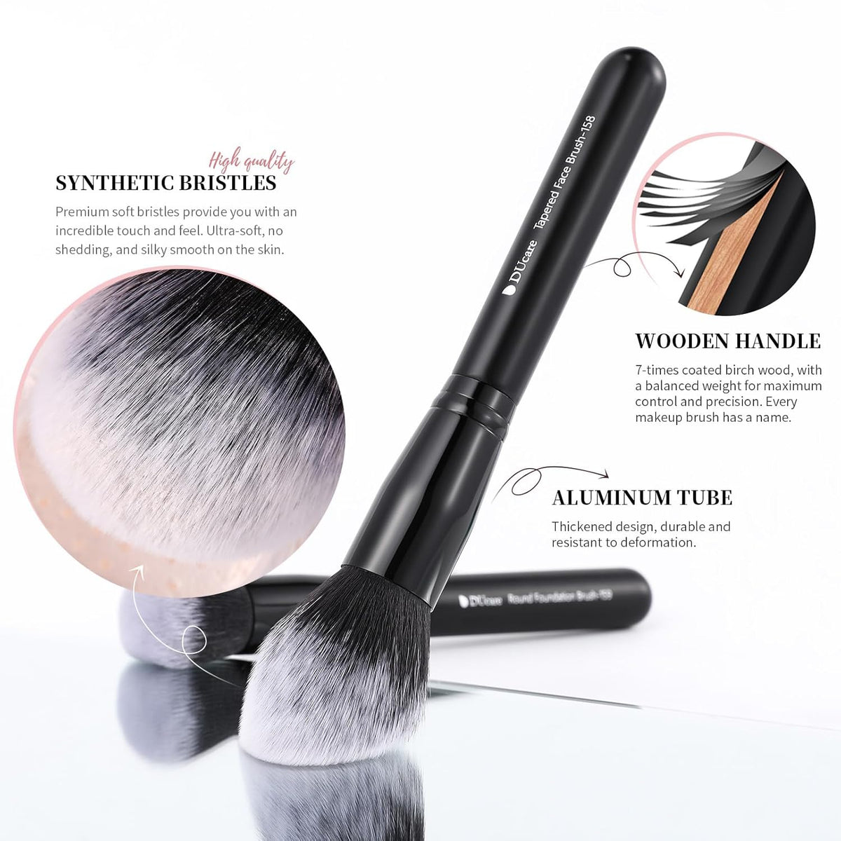 DUcare Professional Makeup Brushes Set 27Pcs Makeup Brush Set Premium Synthetic Kabuki Foundation Blending Face Powder Blush Concealers Eye Shadows Brushes