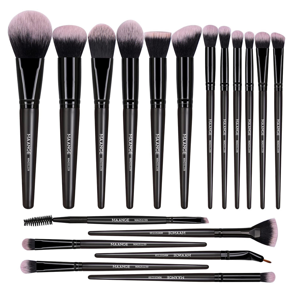 Make Up Brushes, MAANGE 18 Pcs Premium Synthetic Makeup Brushes Set Soft Foundation Powder Eyeliner Eye Shadow Makeup Brushes Professional (Champagne)