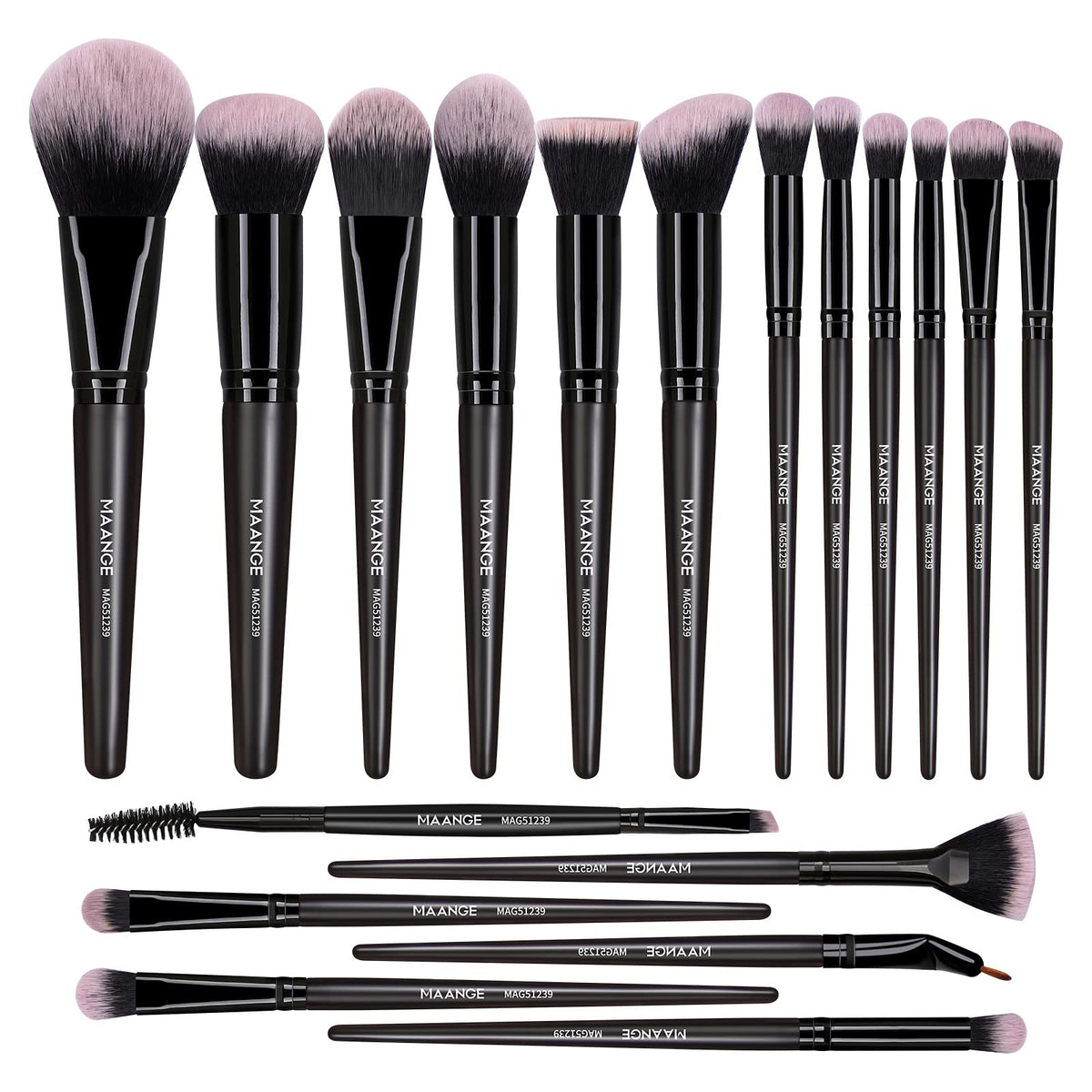 Make Up Brushes, MAANGE 18 Pcs Premium Synthetic Makeup Brushes Set Soft Foundation Powder Eyeliner Eye Shadow Makeup Brushes Professional (Champagne)