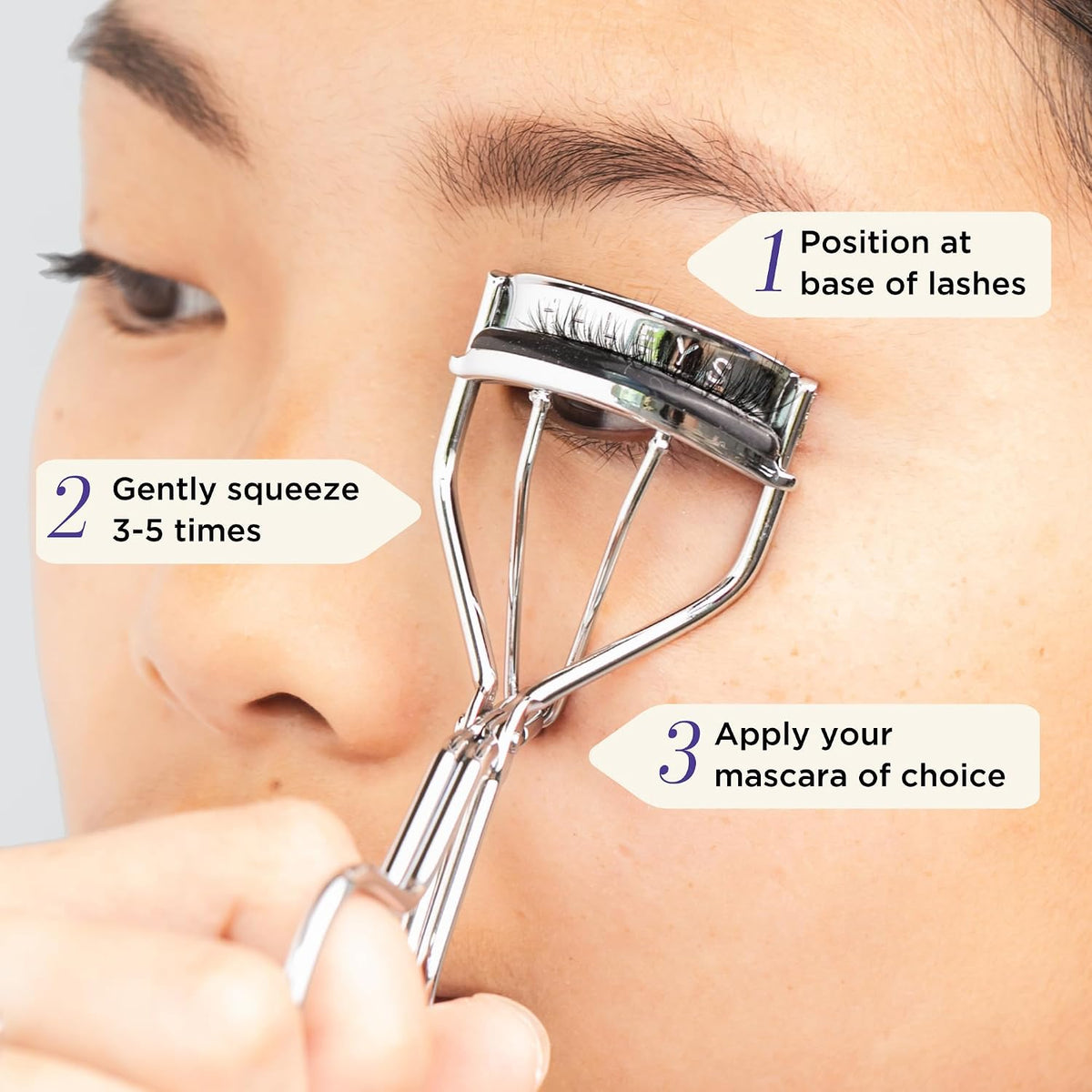 Haleys Re-Lift Instant Eyelash Curler, Long-Lasting Curl, Silicone Pads