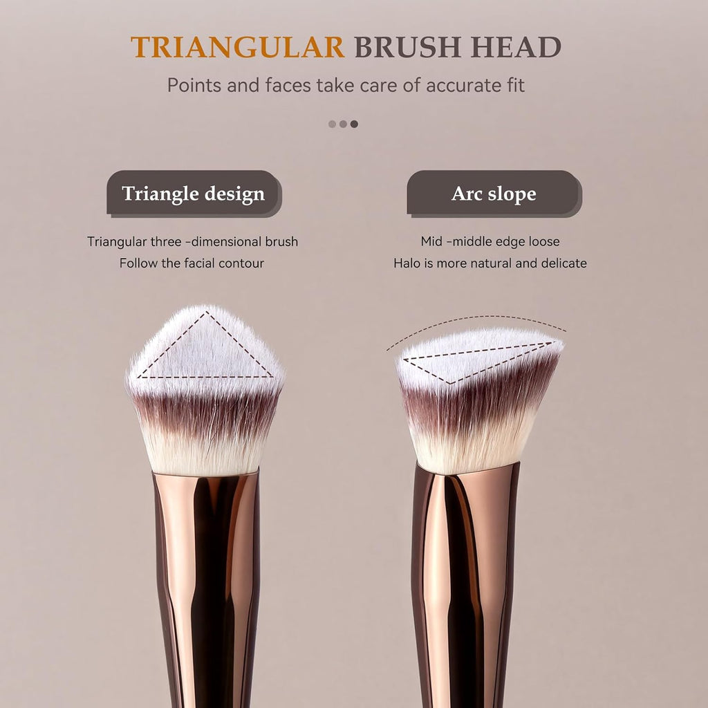 Travel Makeup Brush Set with Case MAANGE 20Pcs Makeup Set, Multi-functional Essential 18Pcs Makeup brushes Foundation, Powder, Blush, Eyeshadow Brushes with 2 Cushion Puffs-Coffee Brown