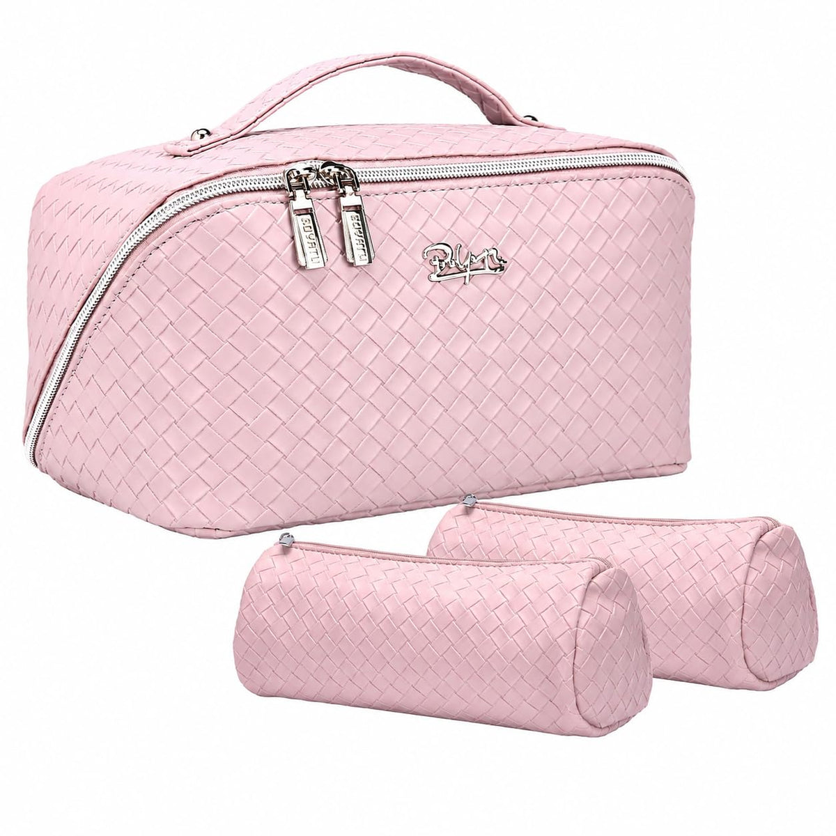 BOYATU Travel Makeup Bag Cosmetic Bags for Women: 3-Piece Make up Bag Set