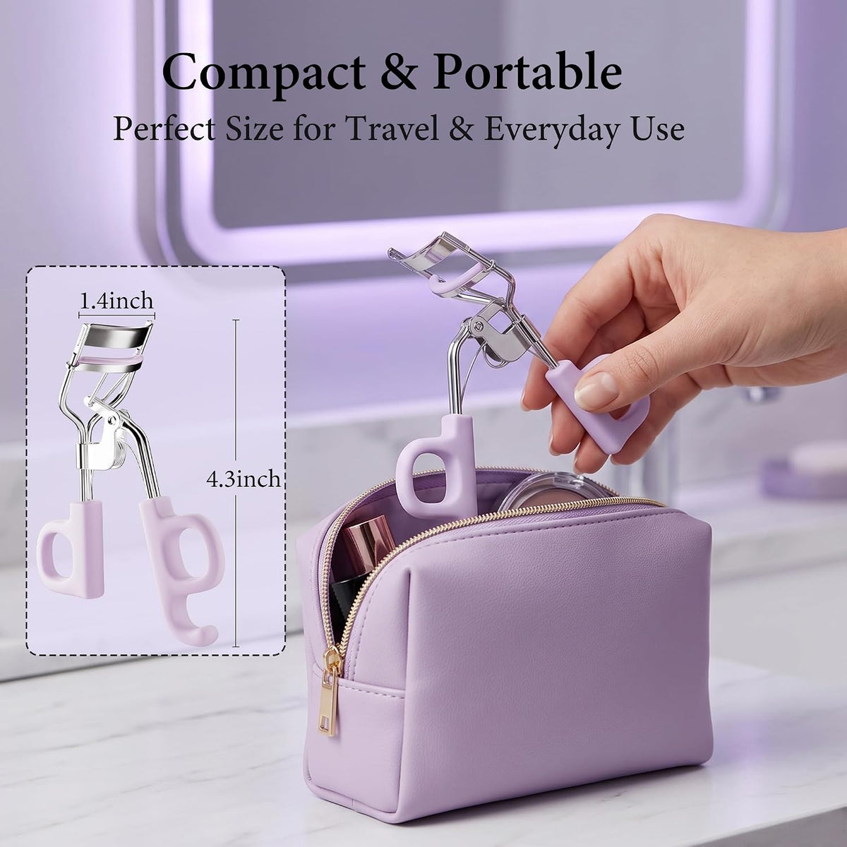 Eyelash Curler, Stainless Steel Lash Curler with 5 Silicone Replacement Pad