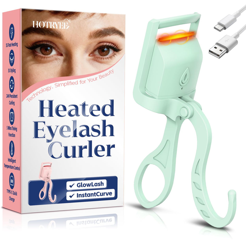 Heated Eyelash Curler,24H Long-Lasting Curls &Safe Anti-Burn (Pink)