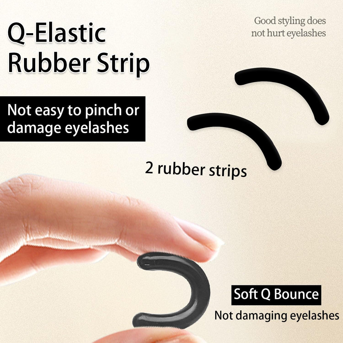 Eyelash Curler for Hooded Eyes,Lash Curle with Built-in Comb and 2 PCS Additional Rubber Replacement Pad,Lifts and Defines