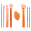 Real Techniques Big Blends Energy Brush + Dual-Sided Puff Kit, 6-Piece Set