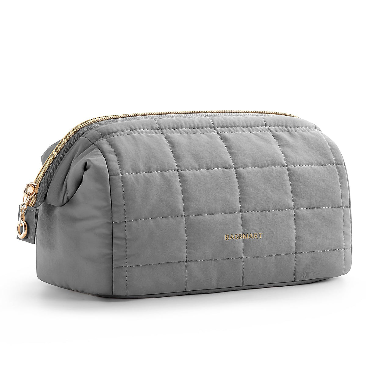 BAGSMART Makeup Bag Travel Toiletry Bag, Wide-open Zipper Pouch, Black