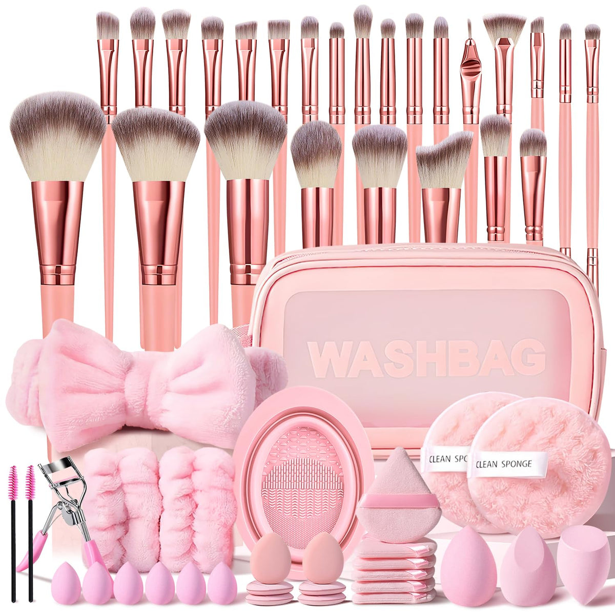 KUORYZAL Black Makeup Brushes Set Professional 70Pcs with Case Premium Synthetic for Foundation Concealer Blush Eyeshadow Powder Contour Makeup Brush Kit Face Eye Make up Brushes & Tools