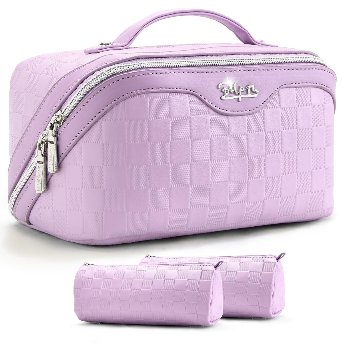 BOYATU Travel Makeup Bag Organizer: 3 Pcs Large Cosmetic Bags Set for Women